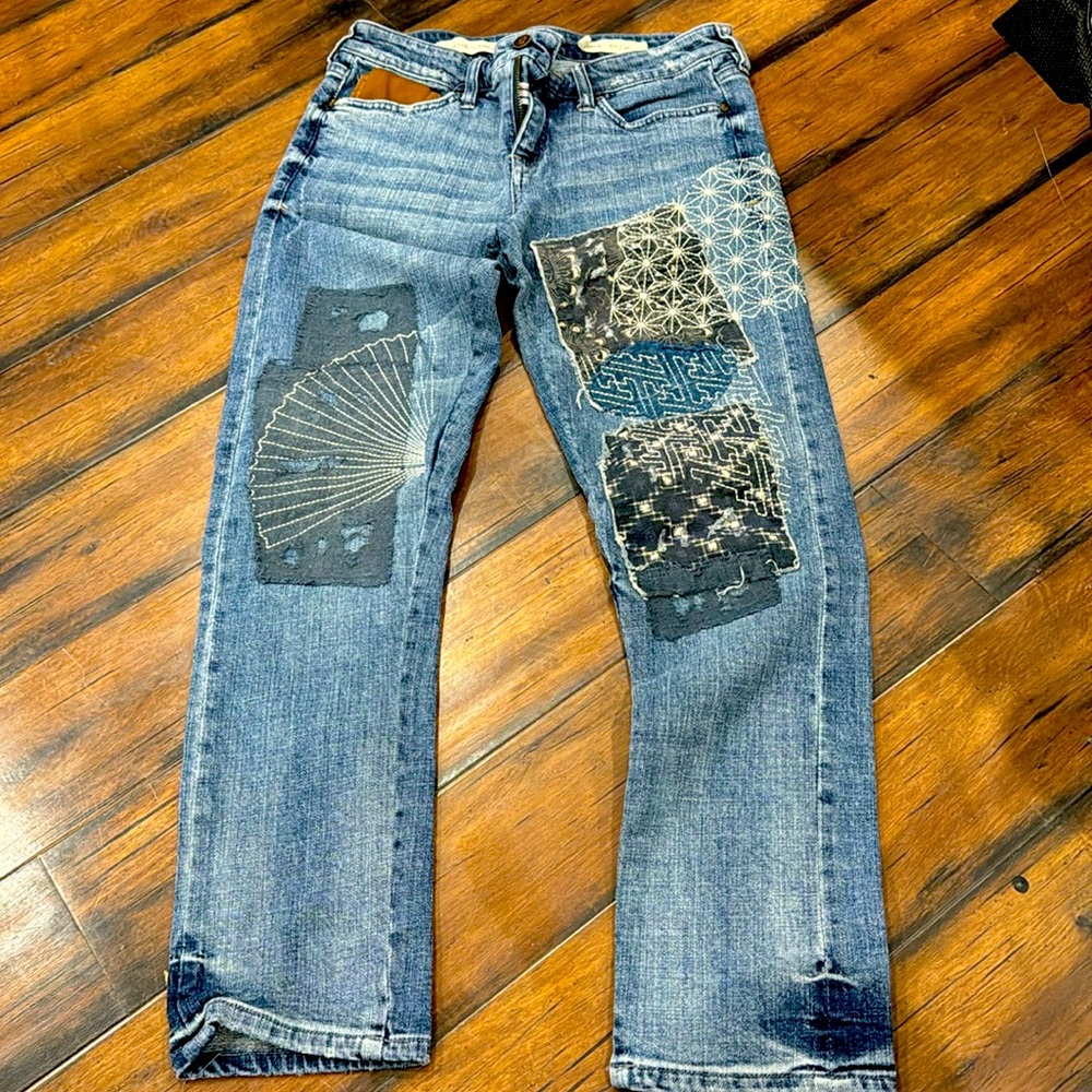 Patchwork Style Jeans - image 1